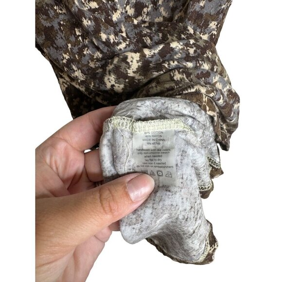 Oleg Cassini Sport Cotton Blend Beaded Tank Top Brown - Picture 3 of 4